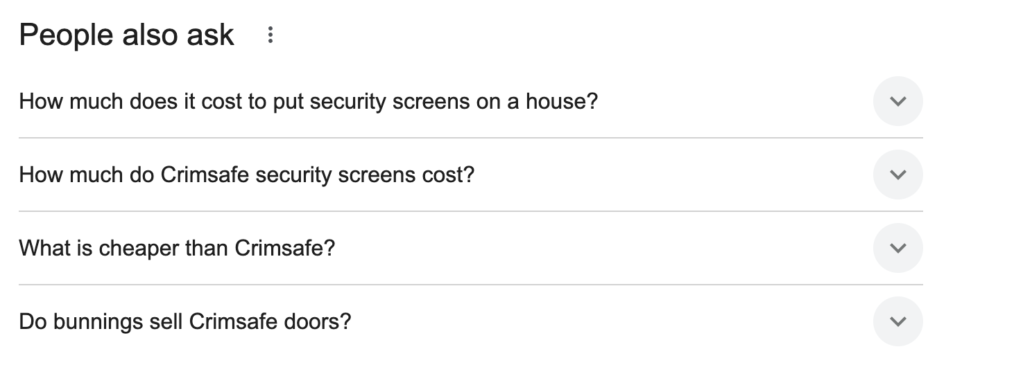 people also asked results